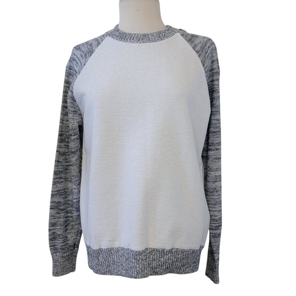 Vintage Mossimo Y2K 100% Cotton Color Block Long Sleeve Crew Neck Sweater M